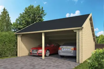 Tuinhuis-Blokhut garage NYSSE: 600 x 600cm