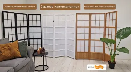 Kamerscherm Japans 3 panelen