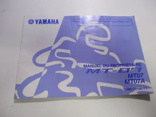 INSTRUCTIEBOEKJE Yamaha MT 07 2014 - 2017