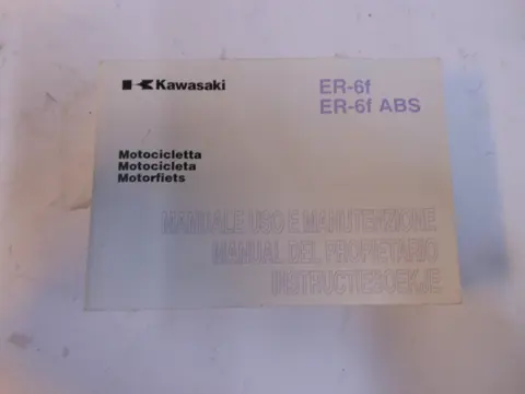 INSTRUCTIEBOEKJE Kawasaki ER 6 2007 - 2011