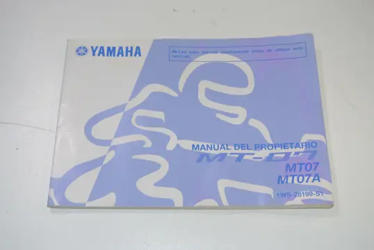 INSTRUCTIEBOEKJE Yamaha MT 07 2014 - 2017