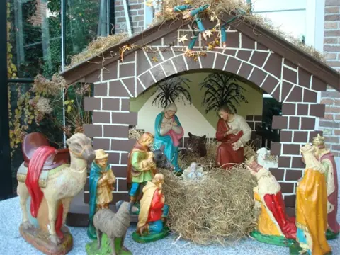 Nostalgische kerststal