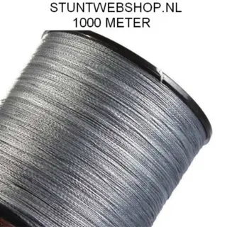 Gevlochten 1000Meter vislijn * GRIJS * DYNEEMA dikte 0,10mm