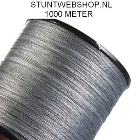 Gevlochten 1000Meter vislijn * GRIJS * DYNEEMA dikte 0,18mm