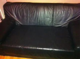 Zwart Leren Bank