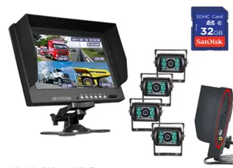 4 Camera splitcreen Monitor 24Volt Recorder 4 camera's