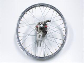 Achterwiel spaak compl.puch maxi (2eh as+remplaat)