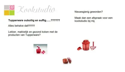 Tupperware kookstudio