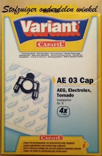 Variant AE 03 cap AEG stofzuigerzakken
