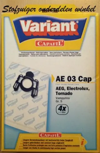 Variant AE 03 cap AEG stofzuigerzakken