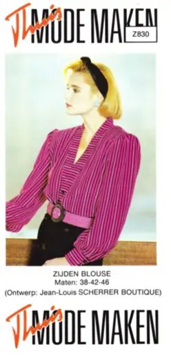 Origineel naaipatroon zijden damesblouse Z830-3