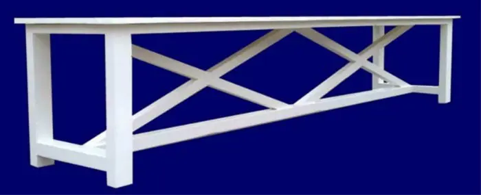 Lange tafel met kruis 100 x 400 cm