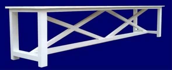 Lange tafel met kruis 100 x 400 cm
