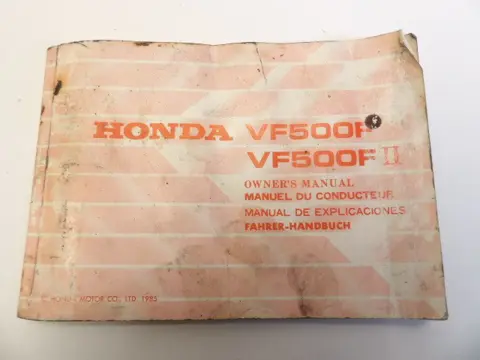 INSTRUCTIEBOEKJE Honda VF 500 1984 - 1986