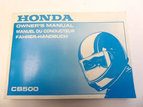 INSTRUCTIEBOEKJE Honda CB 500 1990 - 2009