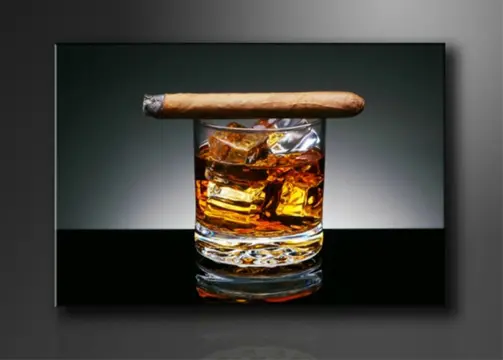 Nieuw canvas schilderij Lounge Whisky 120 x 80 cm