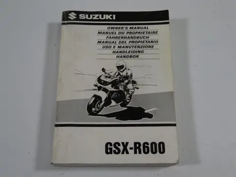 INSTRUCTIEBOEKJE Suzuki GSX R 600 1995 - 2000