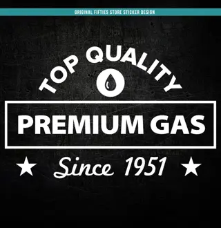 Sticker Top Qualilty Premium Gas : Wit