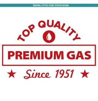 Sticker Top Qualilty Premium Gas : Rood