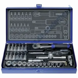 Promat bit en doppenset 1/4 4-13mm 35 delig