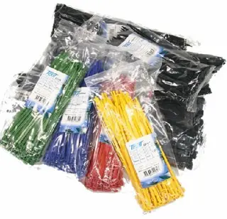 Assortiment kabelstrips 900 delig met gekleurd