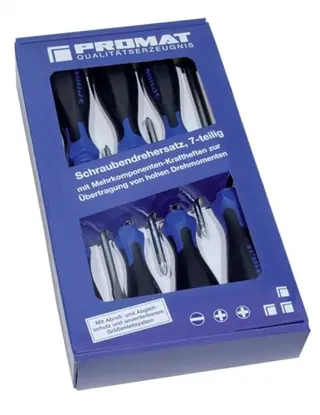 Promat schroevendraaierset 7-delig Sleuf/PH/PZD