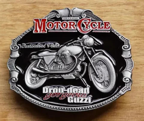 Motor cylce buckle / gesp " Dron-dearl Guzzi "