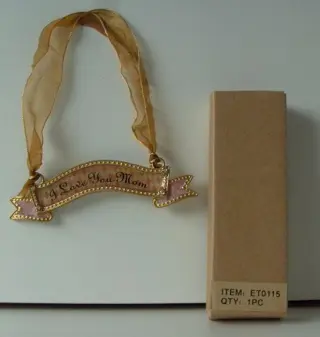 TEKSTPLAATJE MET I LOVE YOU MAM 120 stuks Appletree NIEUW!