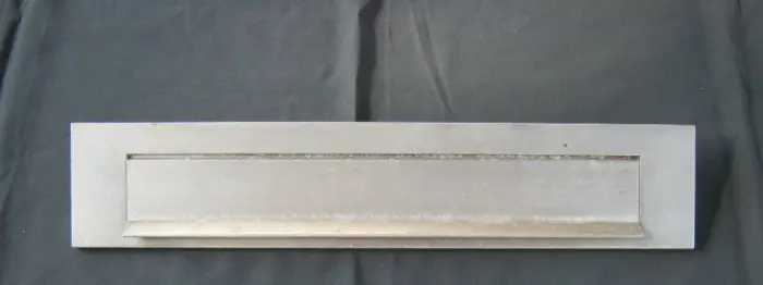 1 brievenbusplaat voordeur, aluminium,jr '60/'70