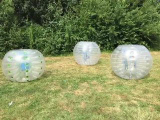 Set van 10 gebruikte bumper ballen voor bubble voetbal
