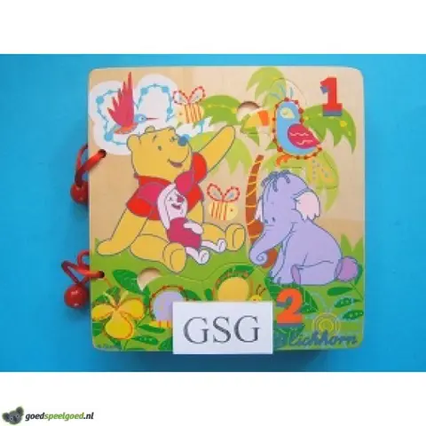 Houten leesboekje Winnie de Pooh nr. 6038-02