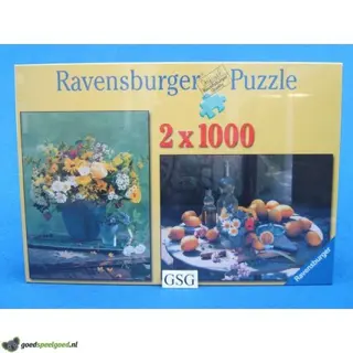 Stilleven &amp; boeket bloemen 2x 1000 st nr. 16 799 9-01