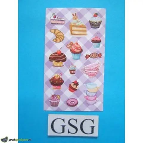 Stickervelletje cupcakes nr. 50259-01