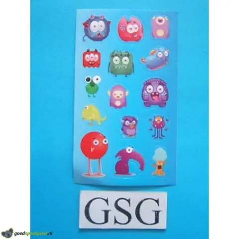 Stickervelletje monsters nr. 50267-01