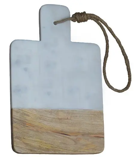 Serveerplank hout marmer