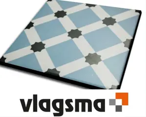 20x20 cm Blauwe Portugese Vloertegels Vives 1900 Decortegels