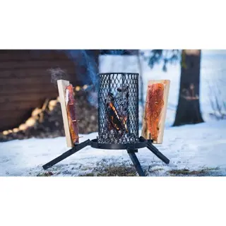 Mustang stalen vuurkorf Incl. steunen om vis te grillen