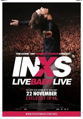 INXS Live Baby Live at Wembley Stadium filmposter.