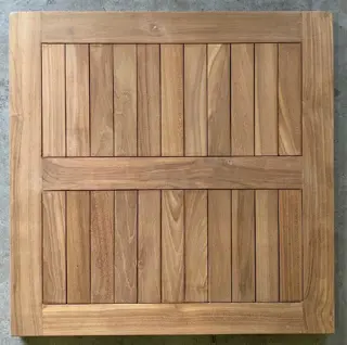 Tafelblad teakhout vierkant 70 x 70 cm en 3 cm dik
