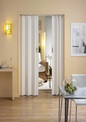 SPACY Vouwdeur wit nerf 84x215 tot 284cm x 215 CM