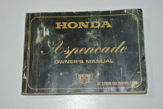 INSTRUCTIEBOEKJE Honda Goldwing GL 1984 - 1987