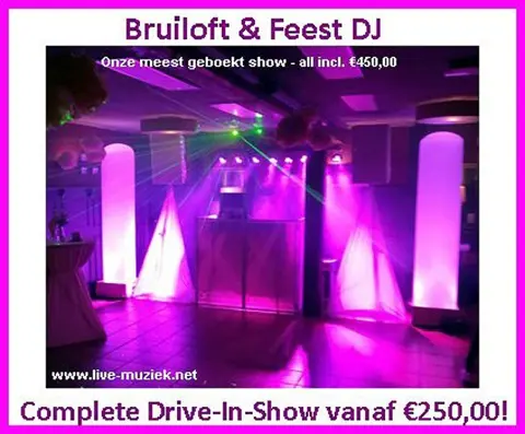 Betaalbare dj's en coverbands v.a €80,00 per uur.