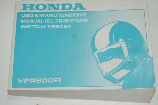 INSTRUCTIEBOEKJE Honda VFR 800 I 2002 - 2013