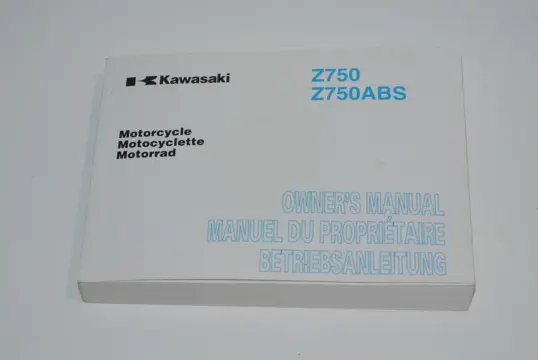 INSTRUCTIEBOEKJE Kawasaki Z 750 2007 - 2010