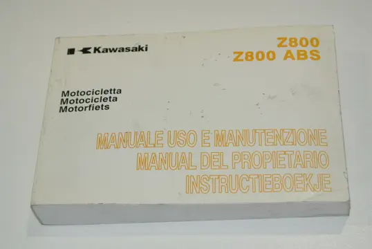 INSTRUCTIEBOEKJE Kawasaki Z 800 2013 - 2014
