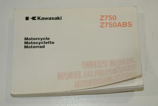 INSTRUCTIEBOEKJE Kawasaki Z 750 2007 - 2010