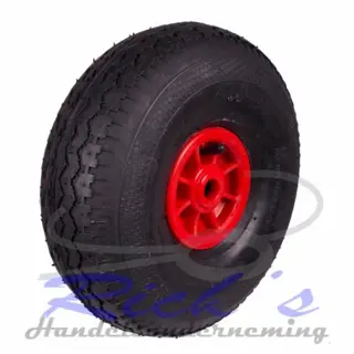 Luchtband wiel 4.00-4 compleet, asgat 20mm op velg
