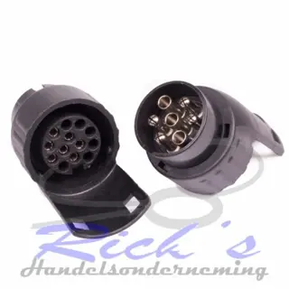 Verloopstekker 7 polige stekker naar 13 polige stekkerdoos