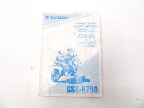 INSTRUCTIEBOEKJE Suzuki GSX R 750 1994 - 1995