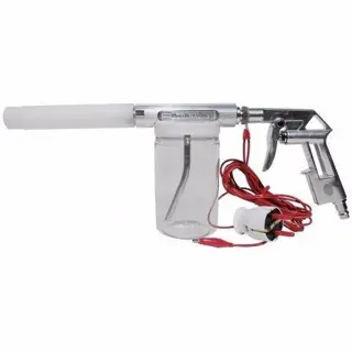 Tribo poedercoating systeem voor o.a glas ceremics kunststof